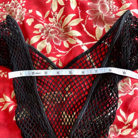 NWOT Black Sheer Mesh Crop Top & Bikini Set with Sexy Zipper Detail - One Size - Picture 11 of 15